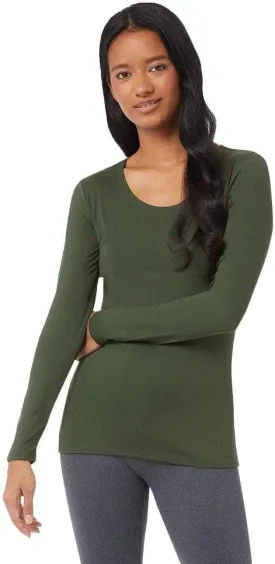 32 Degrees Women's Lightweight Baselayer Scoop Top | Long Sleeve | Form Fitting | 4-Way Stretch | Thermal