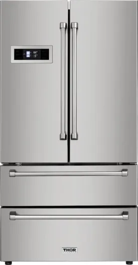 36 Inch Professional French Door Refrigerator In Stainless Steel, Counter Depth - (HRF3601F)