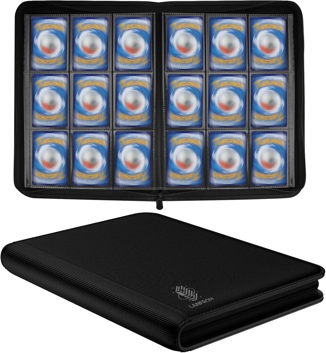 9 Pocket Card Binder, Premium Ringless Trading Card Binder 360 Side Loading Pocket PU Card Collection Binder, Sturdy Collectible Card Albums Card Folder for MTG, TCG, Sports Cards, Game Cards