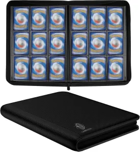9 Pocket Card Binder, Premium Ringless Trading Card Binder 360 Side Loading Pocket PU Card Collection Binder, Sturdy Collectible Card Albums Card Folder for MTG, TCG, Sports Cards, Game Cards