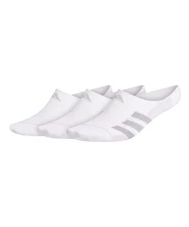 ADIDAS MEN'S 3S NO SHOW SOCKS - 3 PACK - WHITE