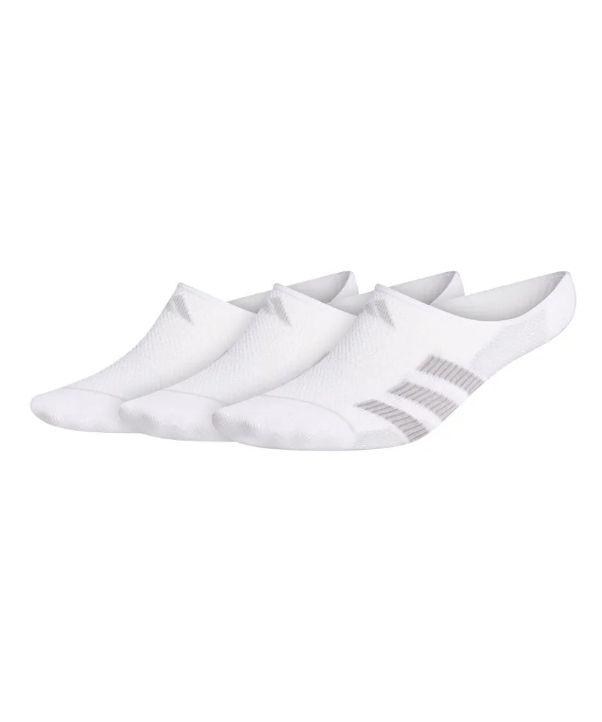 ADIDAS MEN'S 3S NO SHOW SOCKS - 3 PACK - WHITE
