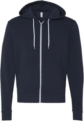 Bella & Canvas Men's 3739 Unisex Poly-Cotton Fleece Full-Zip Hoodie