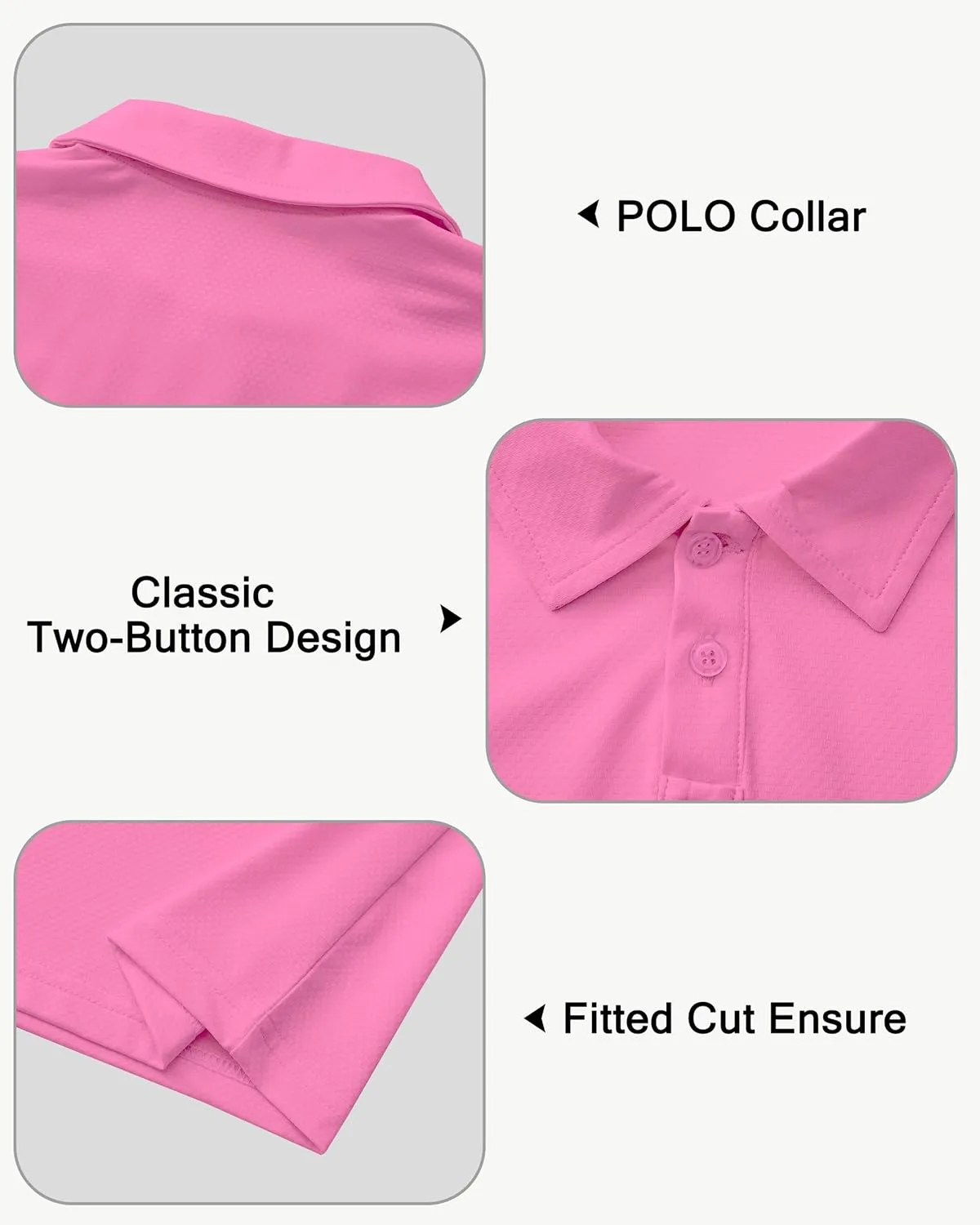 Boys' Performance Polo Shirt - Golf Grid Short Sleeve Collar Shirts Youth Stretch Quick Dry Lightweight Athletic UPF50 