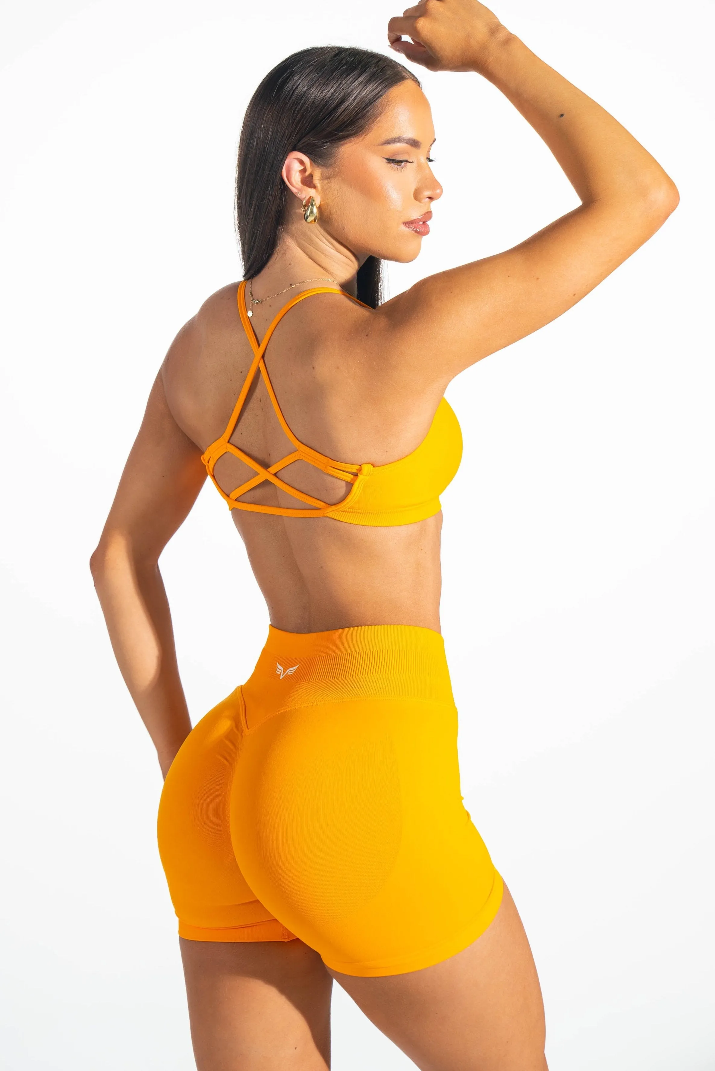 Club Athletica Flex Butterfly Crop Bright Orange