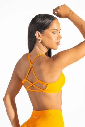Club Athletica Flex Butterfly Crop Bright Orange