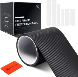CNC Bike Frame Protection Tape,Bicycle Frame Protector Sticker-Frame Protection Paint Film 3m(4x118), Carbon Fiber Pattern Frame Guard Wrap for Mountain Bike/Gravel/MTB/Road Bike etc.