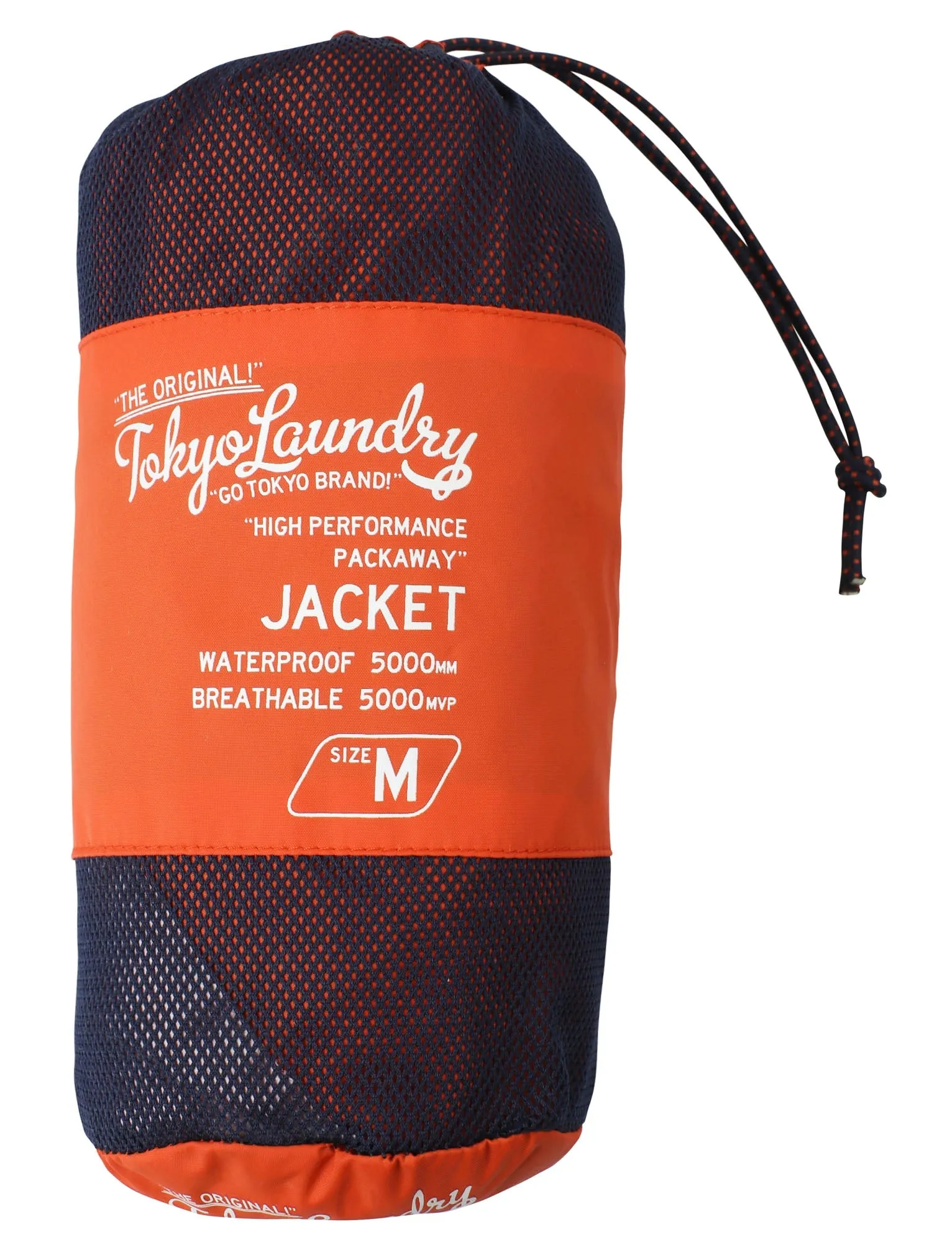 Conroy High Performance Packaway Windbreaker Jacket in Burnt Orange - Tokyo Laundry