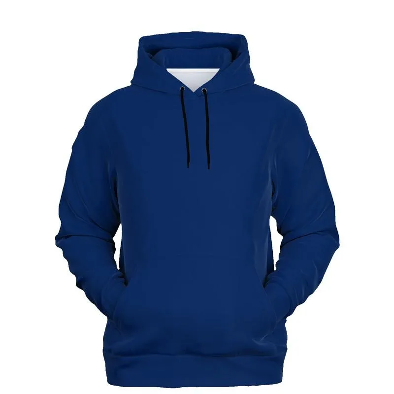 Dark Blue Hoodie | Unisex | with PLUS sizes | Medium Dark Pure Blue | C100M75Y0K60