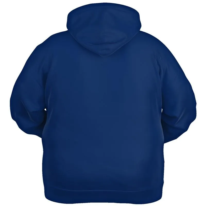 Dark Blue Hoodie | Unisex | with PLUS sizes | Medium Dark Pure Blue | C100M75Y0K60