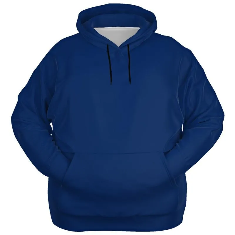 Dark Blue Hoodie | Unisex | with PLUS sizes | Medium Dark Pure Blue | C100M75Y0K60