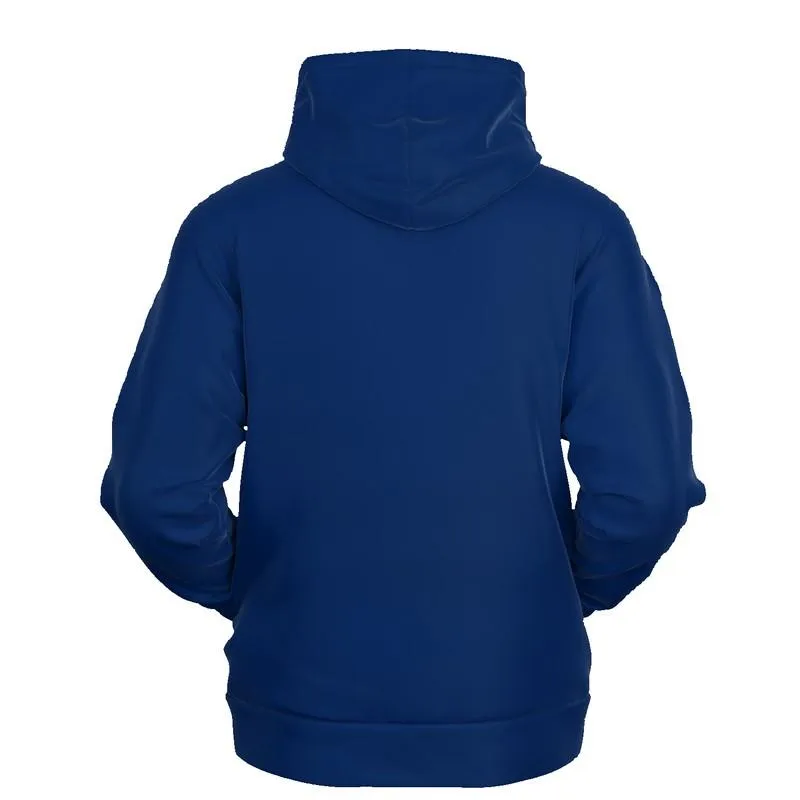 Dark Blue Hoodie | Unisex | with PLUS sizes | Medium Dark Pure Blue | C100M75Y0K60