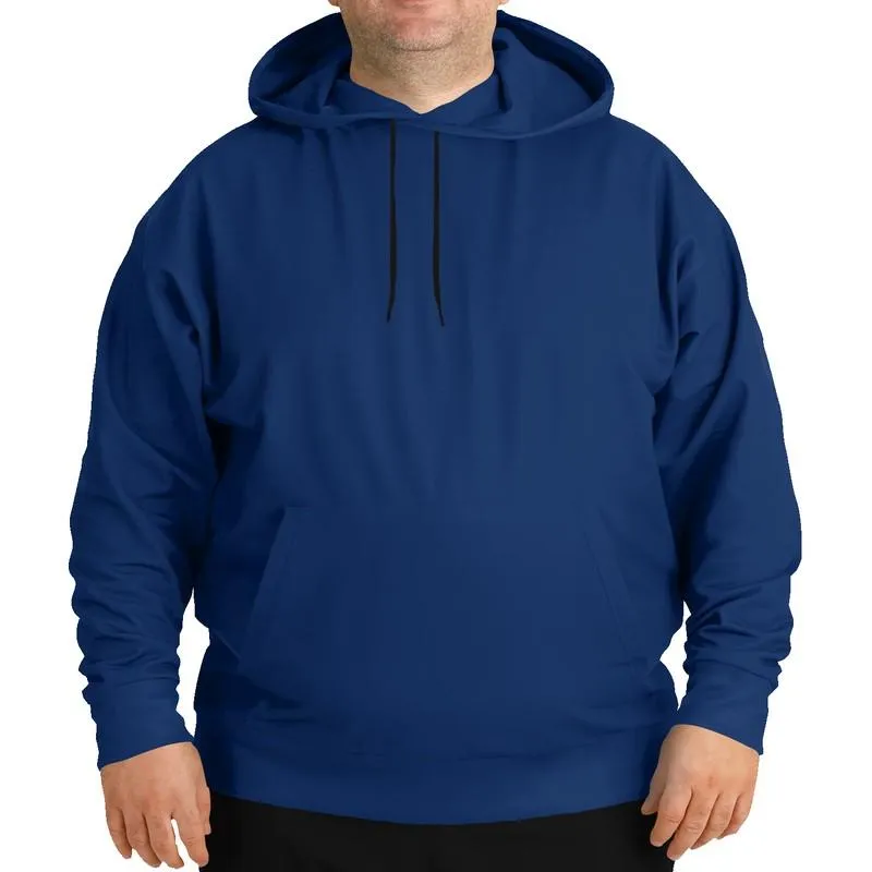 Dark Blue Hoodie | Unisex | with PLUS sizes | Medium Dark Pure Blue | C100M75Y0K60