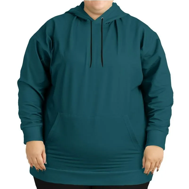 Dark Midtone Cyan Hoodie | Unisex | with PLUS sizes | C80M0Y20K80