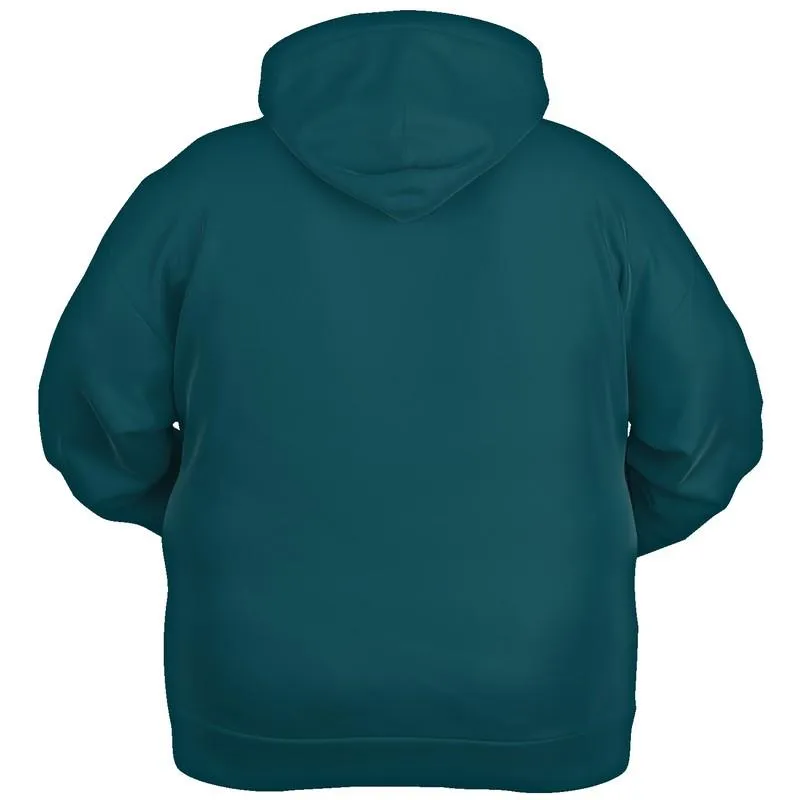 Dark Midtone Cyan Hoodie | Unisex | with PLUS sizes | C80M0Y20K80