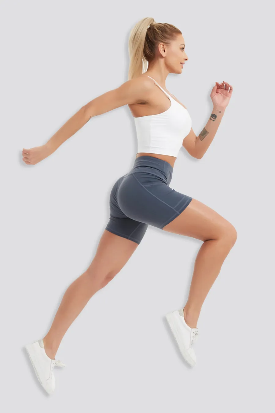 Essential High Waisted Yoga Shorts 5"