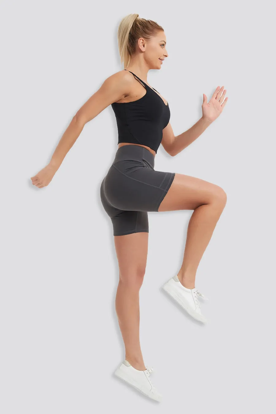 Essential High Waisted Yoga Shorts 5"
