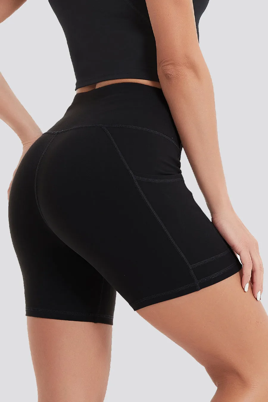 Essential High Waisted Yoga Shorts 5"