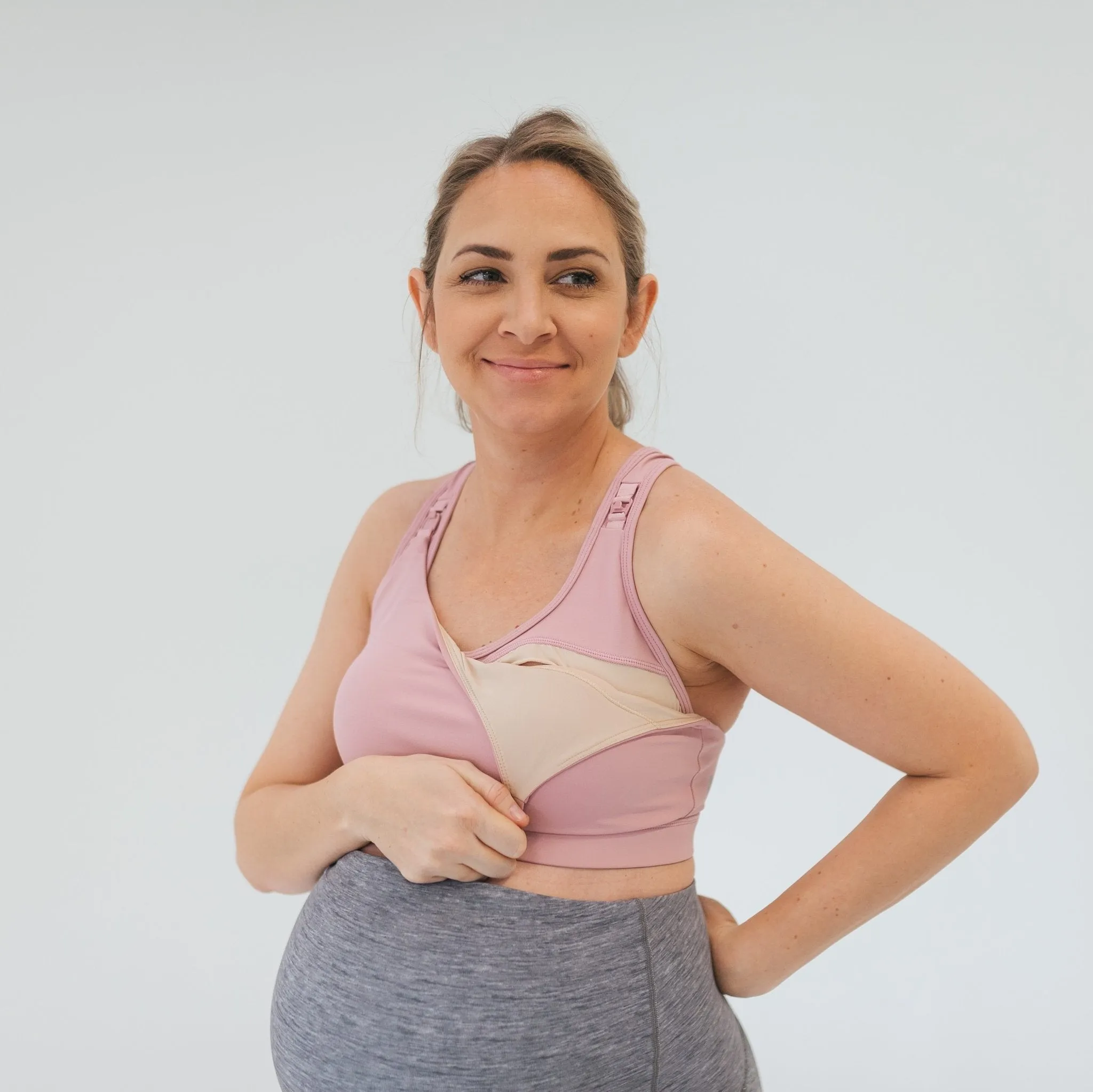 Go With The Flow Nursing Sports Bra - Blush