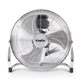 Heavy Duty Chrome Floor Fan with 3 Speeds - Adjustable Fan Head and Powerful Circulation