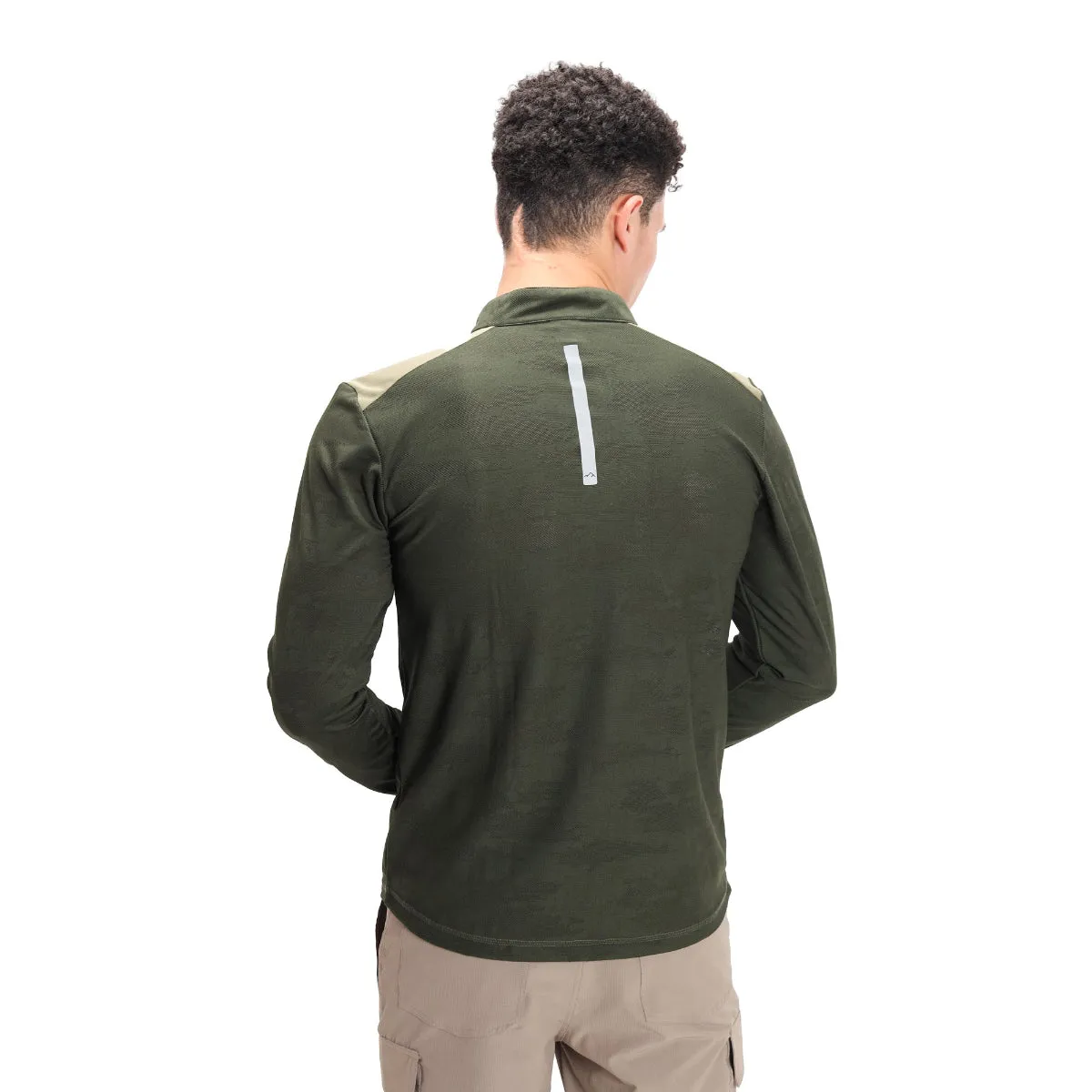 Hiking and Trekking T-Shirt | Jersey - Full Sleeves - Green