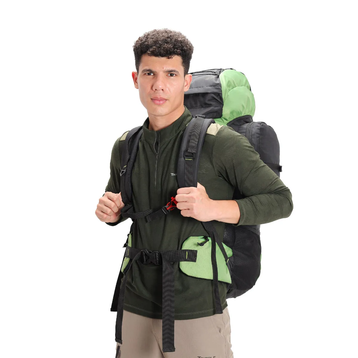 Hiking and Trekking T-Shirt | Jersey - Full Sleeves - Green