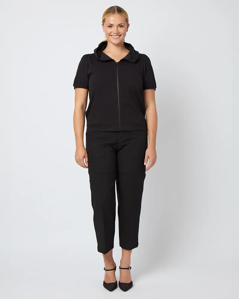 Katie Short Sleeve Zip Hoodie