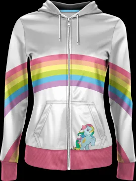 Ladies Classic Rainbow My Little Pony Zip-Up Hoodie