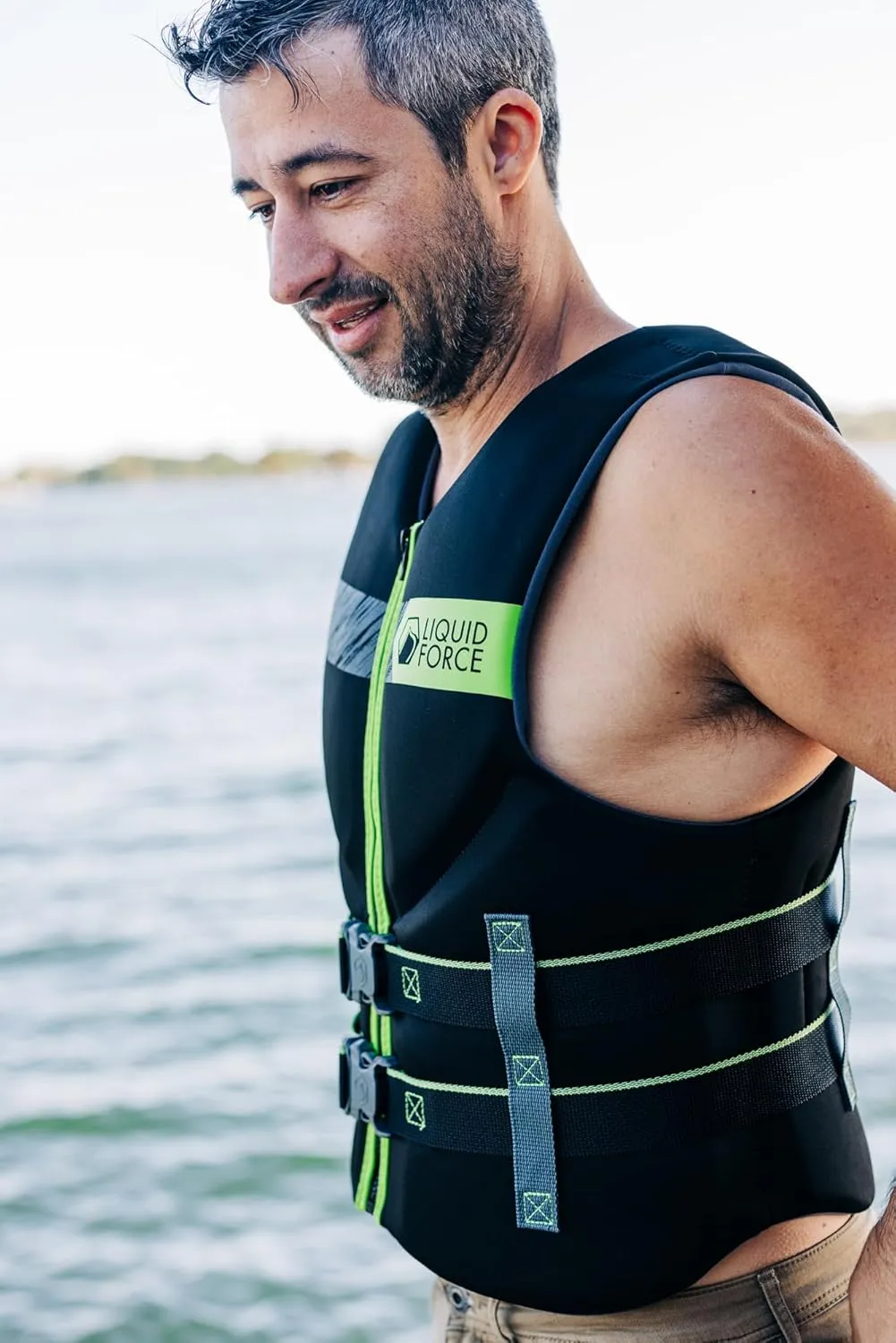 Liquid Force 2025 Classic Hinge (Black/Green) CGA Life Jacket