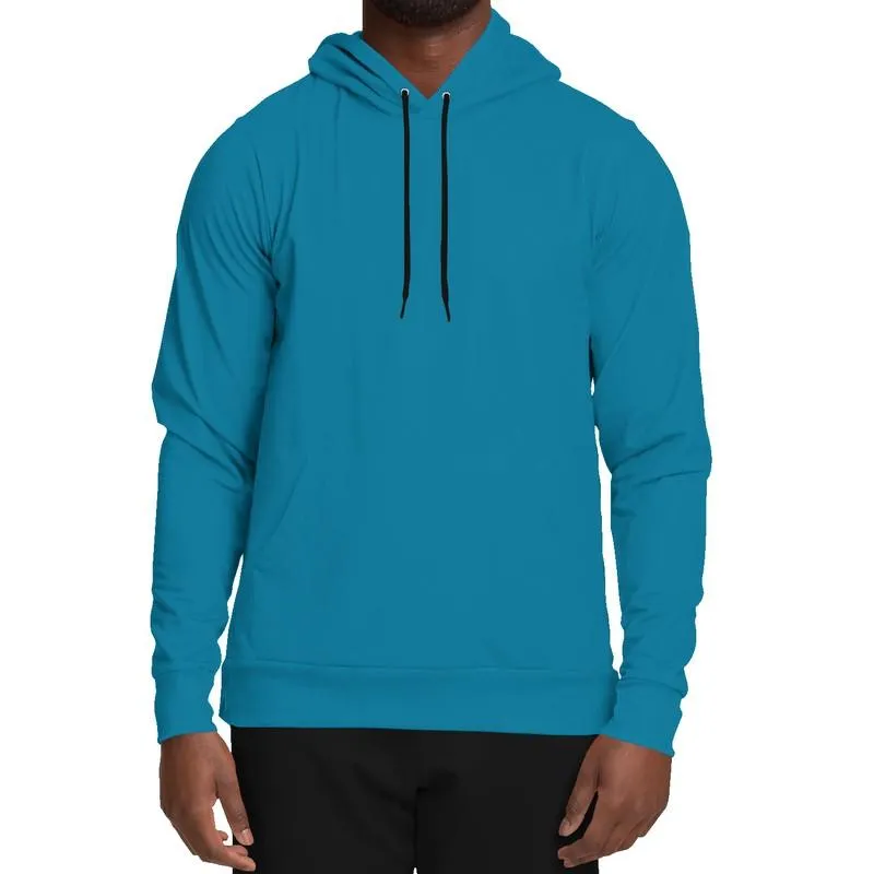 Medium Midtone Cyan Hoodie | Unisex | with PLUS sizes | C80M0Y0K45