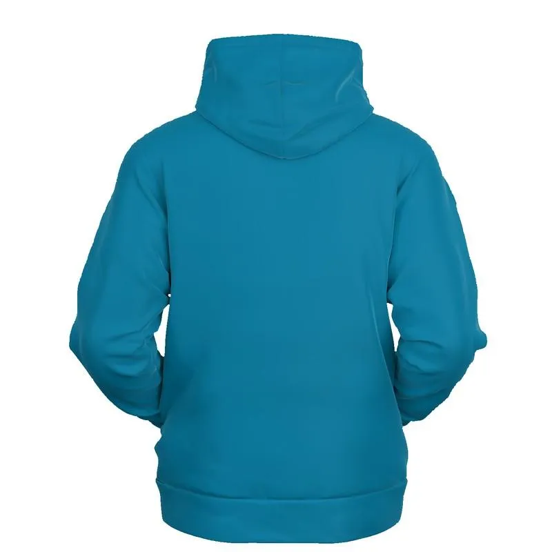 Medium Midtone Cyan Hoodie | Unisex | with PLUS sizes | C80M0Y0K45