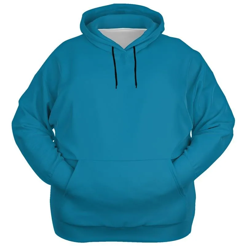 Medium Midtone Cyan Hoodie | Unisex | with PLUS sizes | C80M0Y0K45