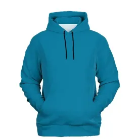 Medium Midtone Cyan Hoodie | Unisex | with PLUS sizes | C80M0Y0K45