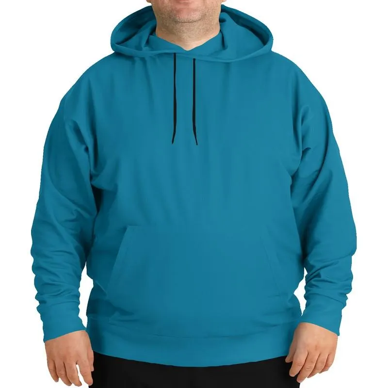 Medium Midtone Cyan Hoodie | Unisex | with PLUS sizes | C80M0Y0K45