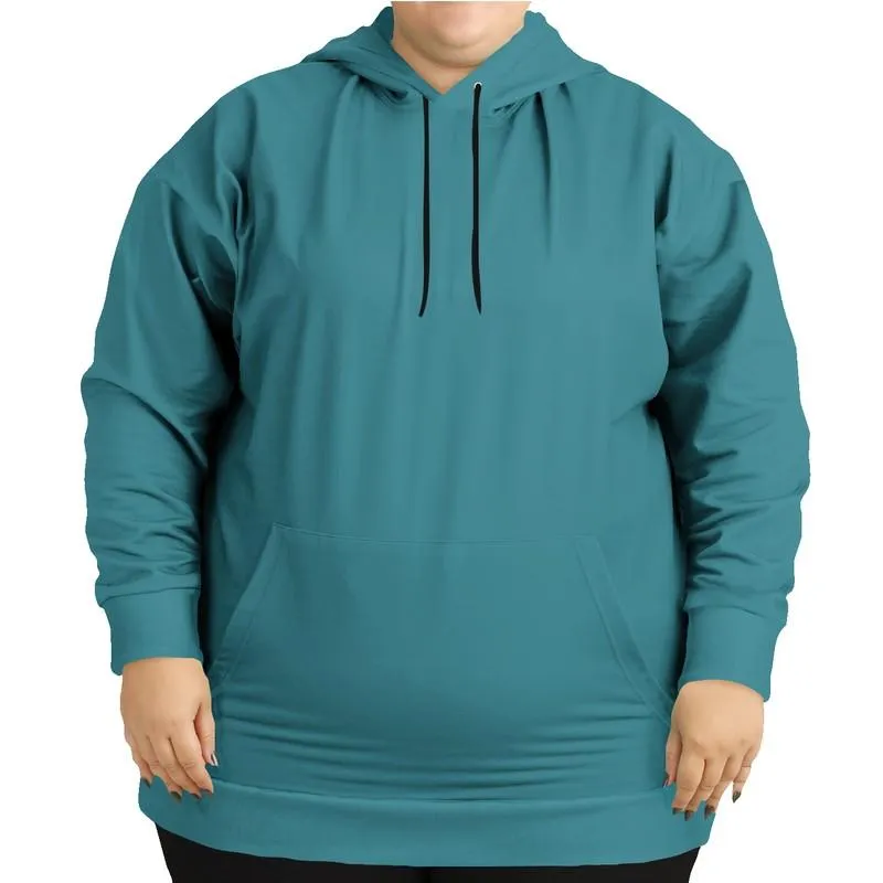 Medium Muted Cyan Hoodie | Unisex | with PLUS sizes | C60M0Y15K45