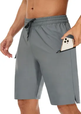 Men's 9" Swim Trunks No Liner - Quick Dry Long Board Shorts Bathing Suit Surf Beach Shorts with Zipper Pockets UPF50 