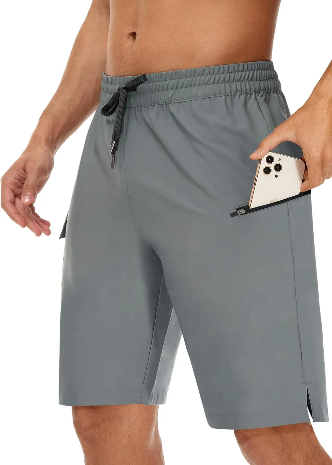 Men's 9" Swim Trunks No Liner - Quick Dry Long Board Shorts Bathing Suit Surf Beach Shorts with Zipper Pockets UPF50 
