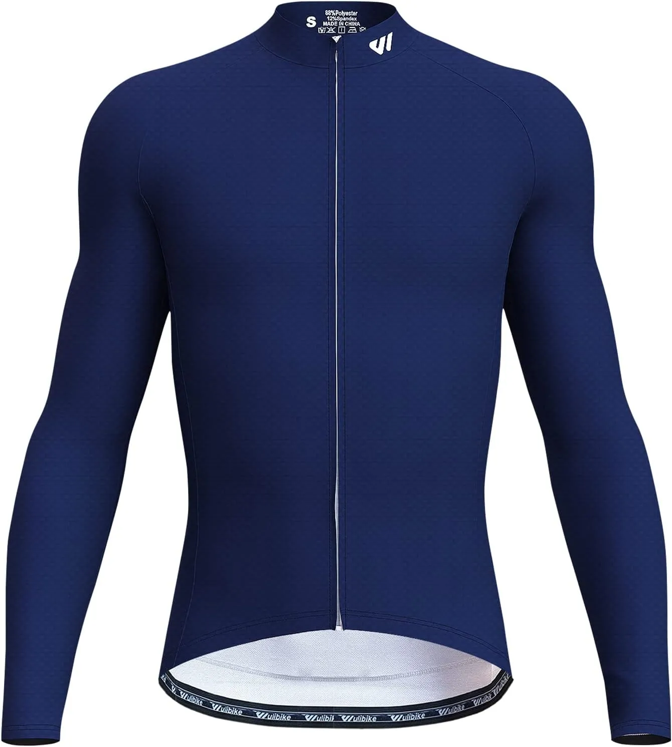 Men's Cycling Jerseys Long Sleeve Bike Biking Shirts Full Zip with Pockets Road Bicycle Clothing