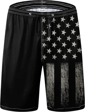 Mens Swim Trunks Quick Dry Board Shorts with Mesh Lining, Breathable Surf Beach Shorts Swimwear Bathing Suits