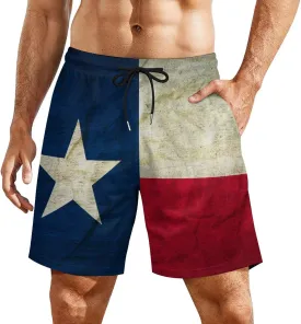 Mens Swim Trunks with Compression Liner 9 Inch Inseam Quick Dry Board Shorts