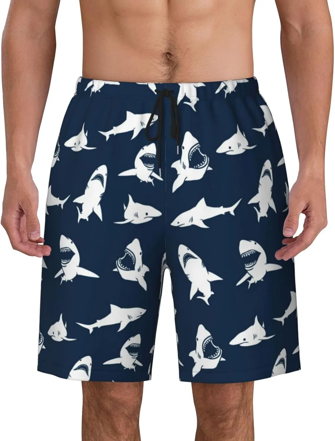 Mens Swim Trunks,Quick Dry Bathing Suits Summer Board Beach Shorts with Mesh Lining