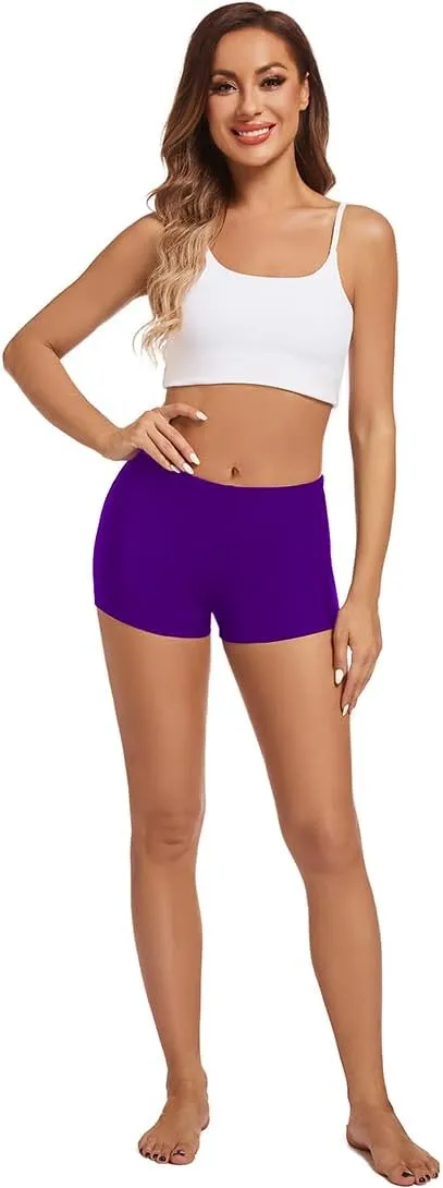 Micosuza Womens Swim Boyshorts Bikini Bottom Boardshorts Mini Short Beachwear