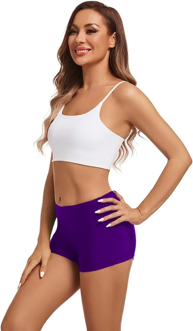 Micosuza Womens Swim Boyshorts Bikini Bottom Boardshorts Mini Short Beachwear