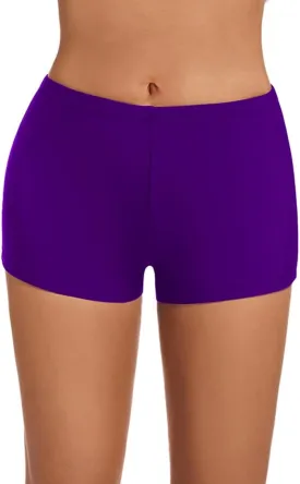 Micosuza Womens Swim Boyshorts Bikini Bottom Boardshorts Mini Short Beachwear