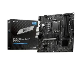Msi Mainboard Pro B760m-P Ddr4 - Micro Atx - Socket Intel 1700 - Intel B760