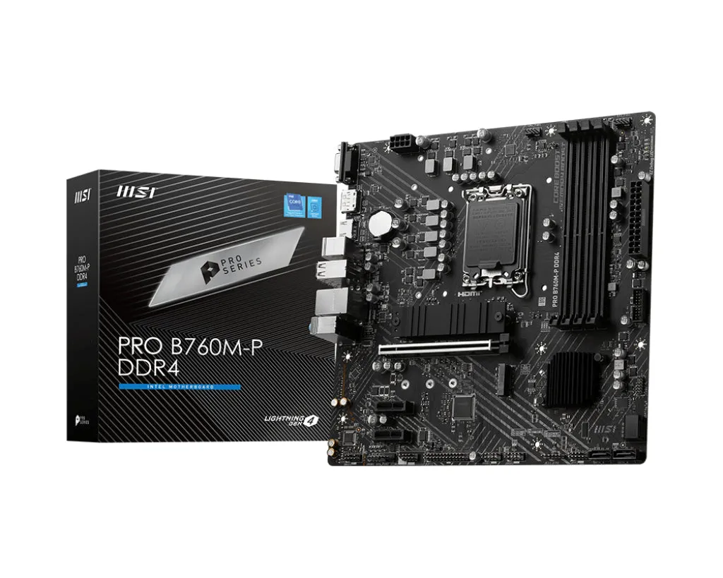 Msi Mainboard Pro B760m-P Ddr4 - Micro Atx - Socket Intel 1700 - Intel B760
