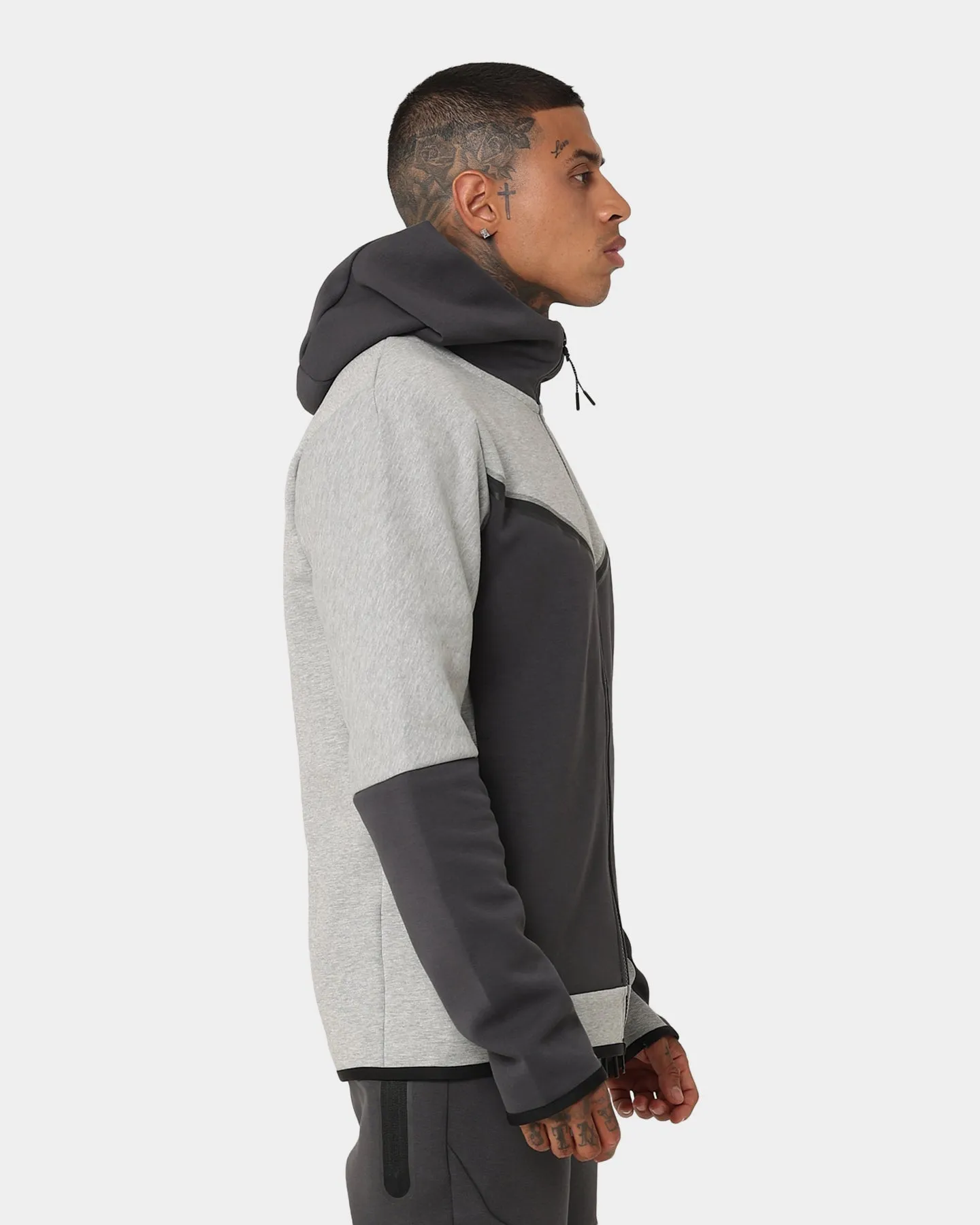 Nike Sportswear Tech Fleece Full Zip Hoodie Dark Grey Heather
