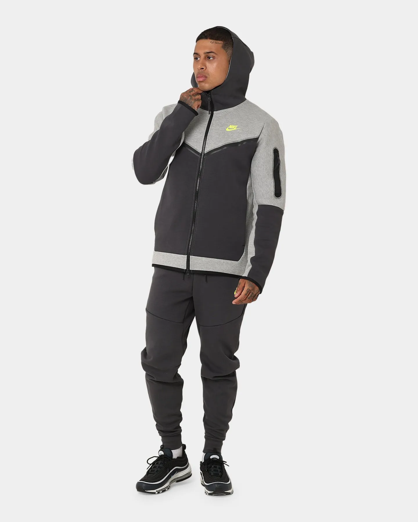 Nike Sportswear Tech Fleece Full Zip Hoodie Dark Grey Heather