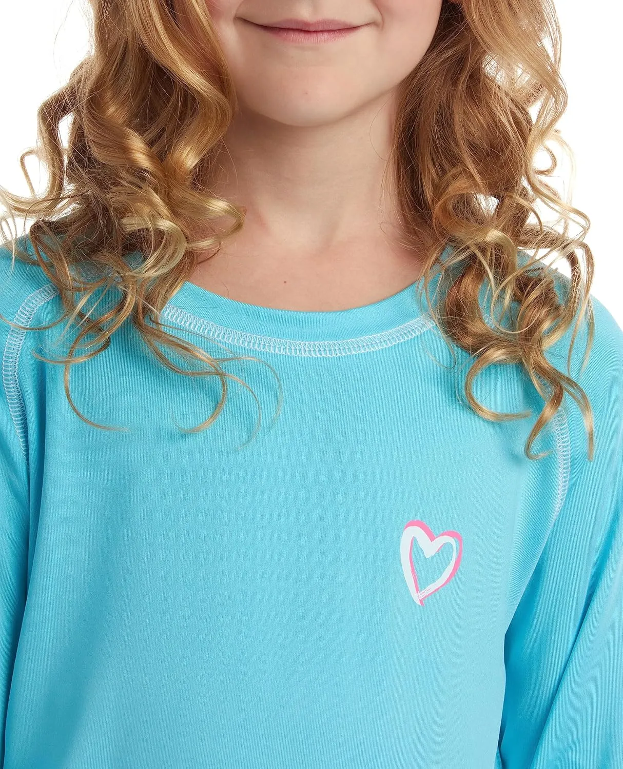 Pink Platinum Girls Rash Guard - UPF 50  Long Sleeve Swim Top Quick Dry Sun Protection Rashguard Swimsuit for Girls (4-16)
