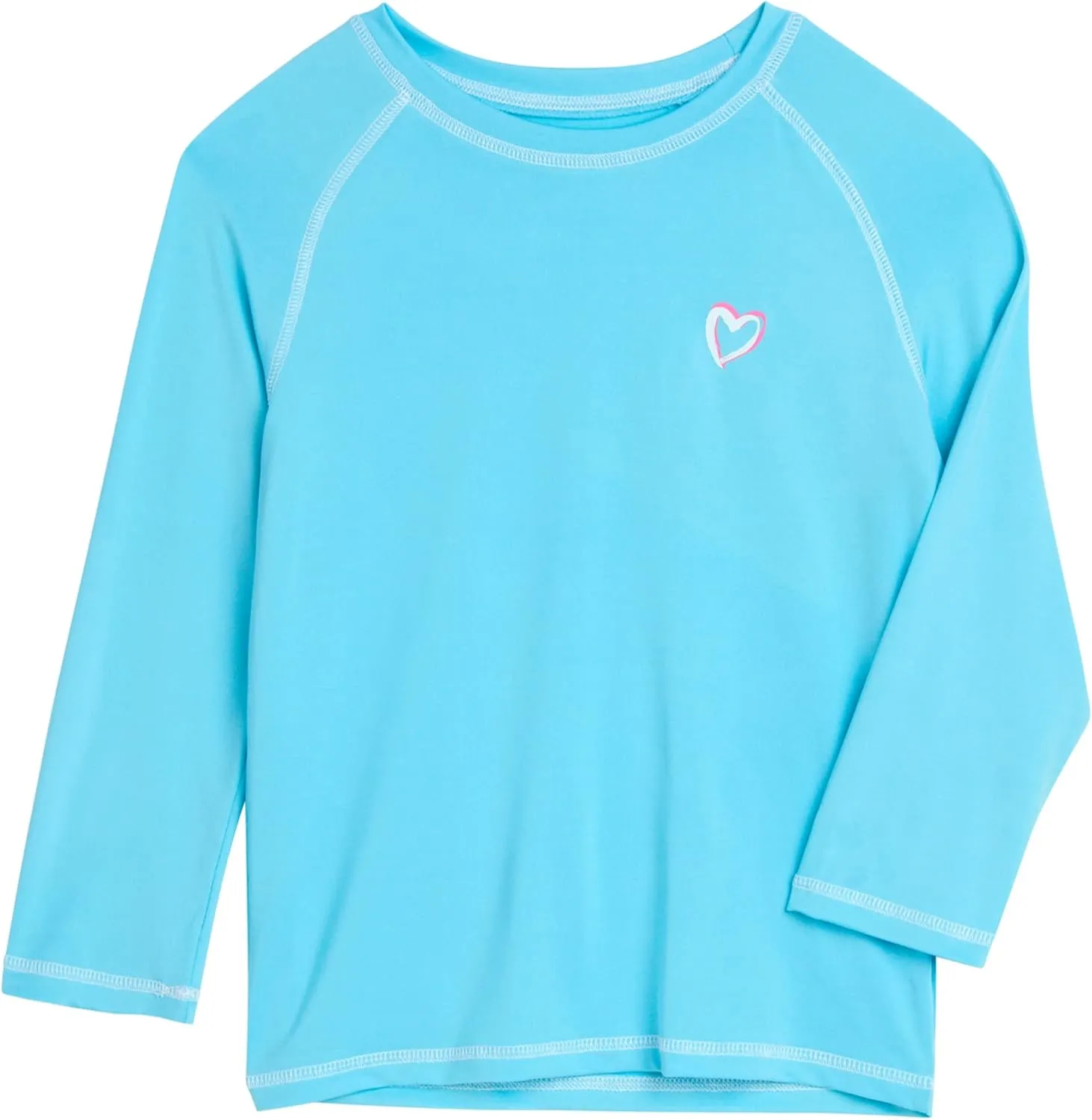 Pink Platinum Girls Rash Guard - UPF 50  Long Sleeve Swim Top Quick Dry Sun Protection Rashguard Swimsuit for Girls (4-16)